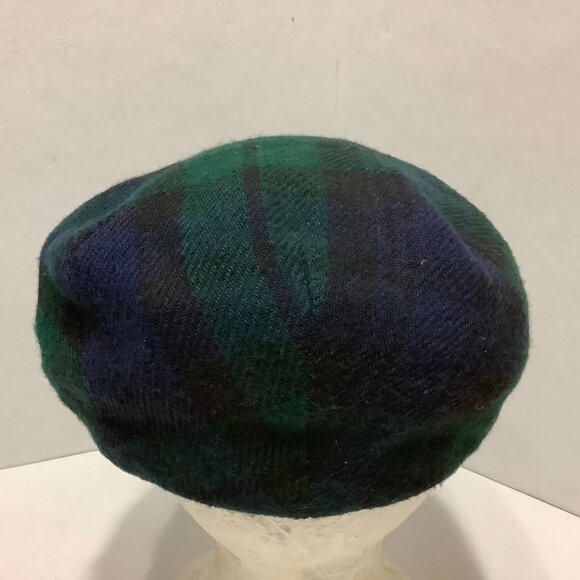 Jonathan Richard Ireland Plaid Newsboy Cap Hat Green/Blue Size M 7 1/8 7 1/4 - Picture 4 of 8